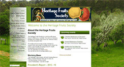 Desktop Screenshot of heritagefruitssociety.org.au