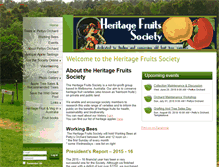 Tablet Screenshot of heritagefruitssociety.org.au